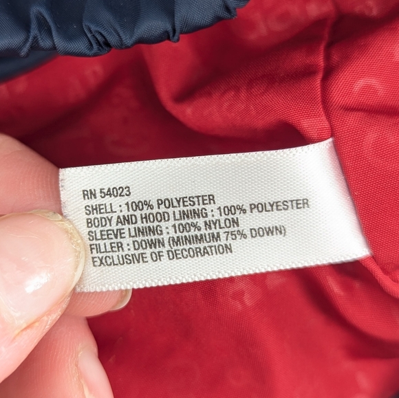 Vintage Baby Gap Winter Down Jacket Navy Blue Size 3T - Picture 6 of 8